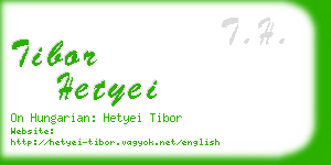 tibor hetyei business card